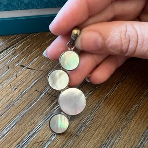 Mother of pearl sterling silver necklace pendant